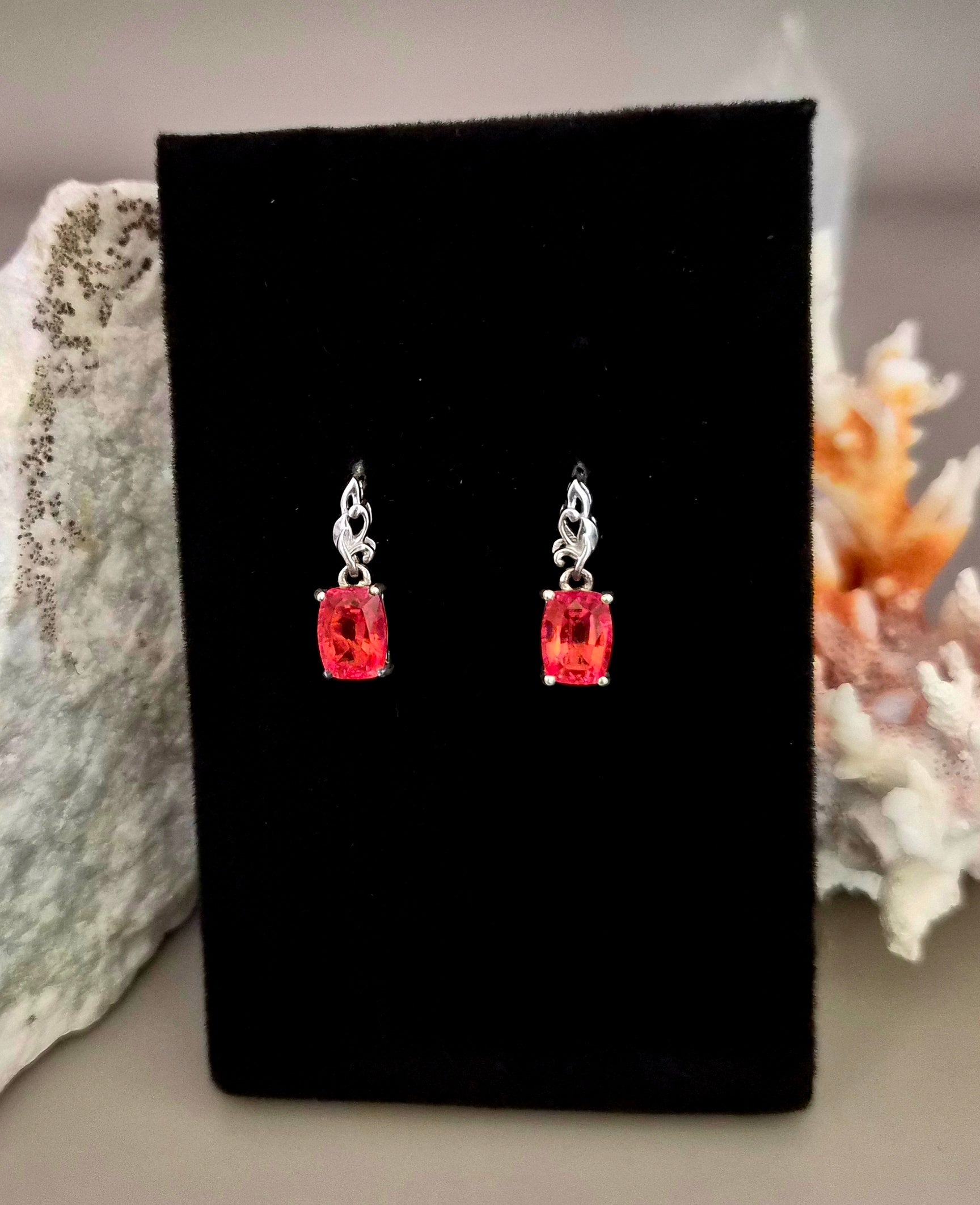 925 Sterling Silver Cushion-Cut Mystic Quartz & Glass Assembled Drop Earrings