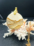 Natural Biggs Jasper Landscape Pendant in Gold-Tone Setting